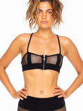 Stripe Mesh Zip Bra - Summer 2021