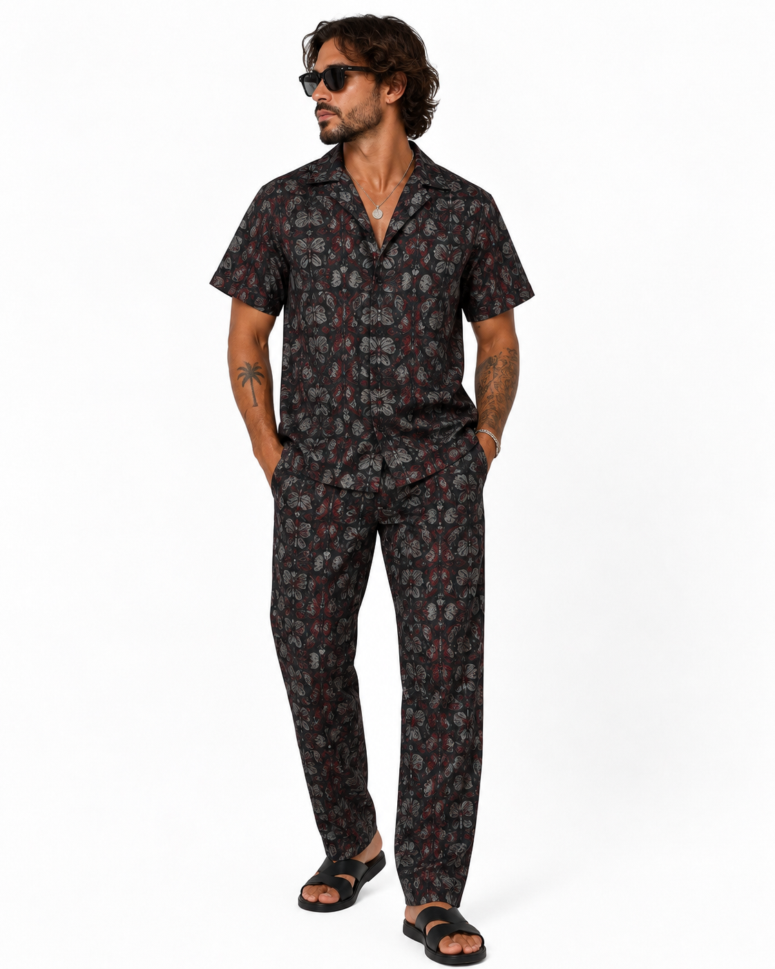 Mexico Pants - Mushroom Black Burgundy