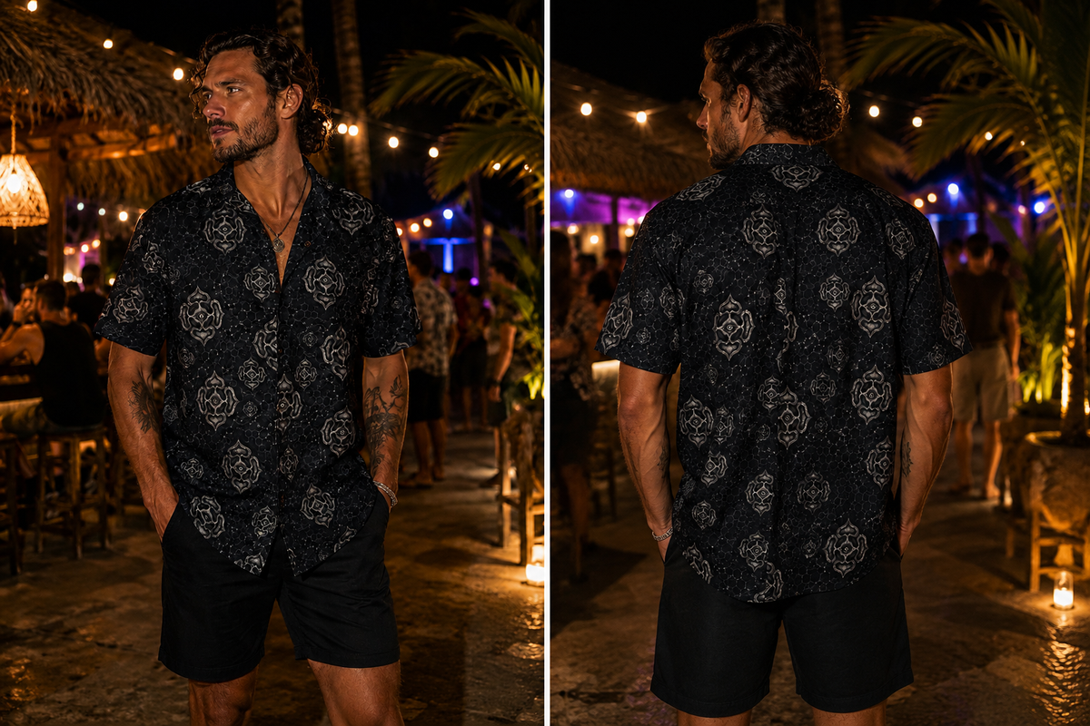 Lost in Mexico - Satin Collared shirt - 3rd Eye THC