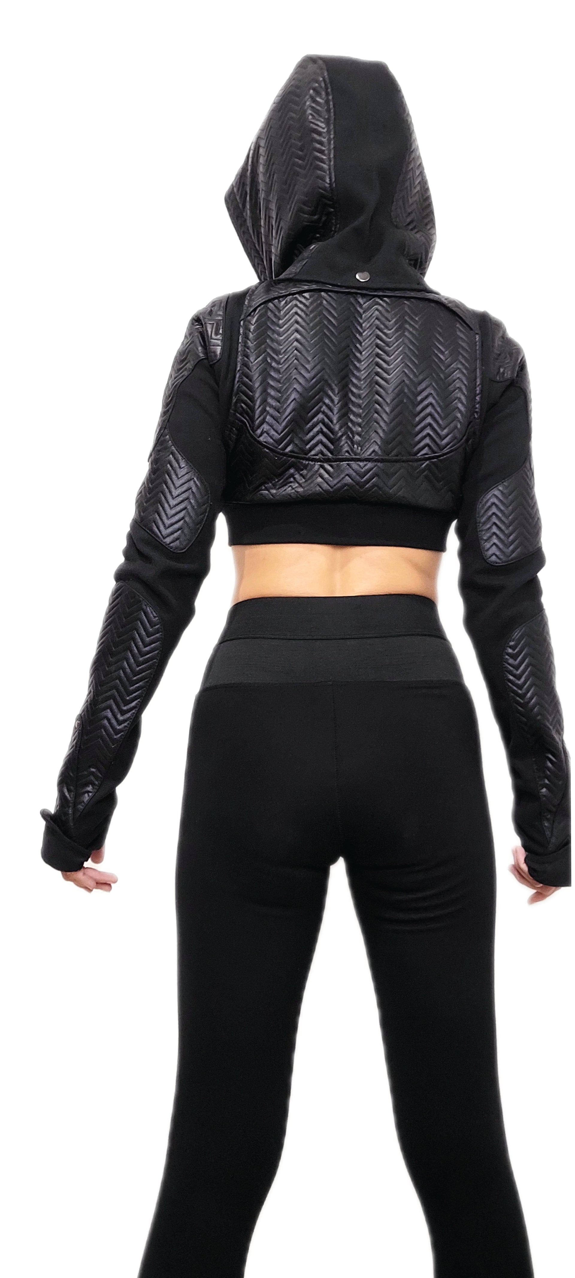 Freq G Hooded Crop Jacket - WAVES