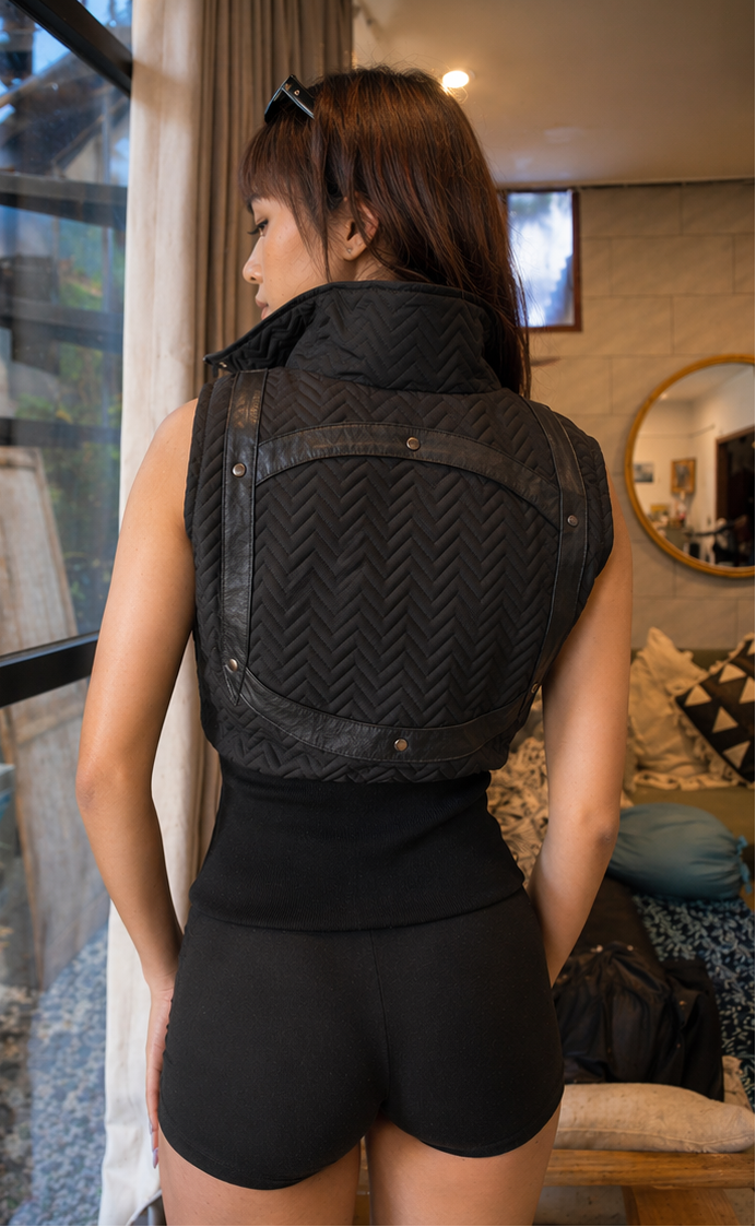 FreQ G Vixen Vest with Leather accents - Waves