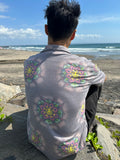 Lost in Mexico Collared Shirt - Stone Flower artwork by Matty