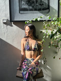 SHROOMSCAPE CHAIN BIKINI TOP in PURPLE HAZE