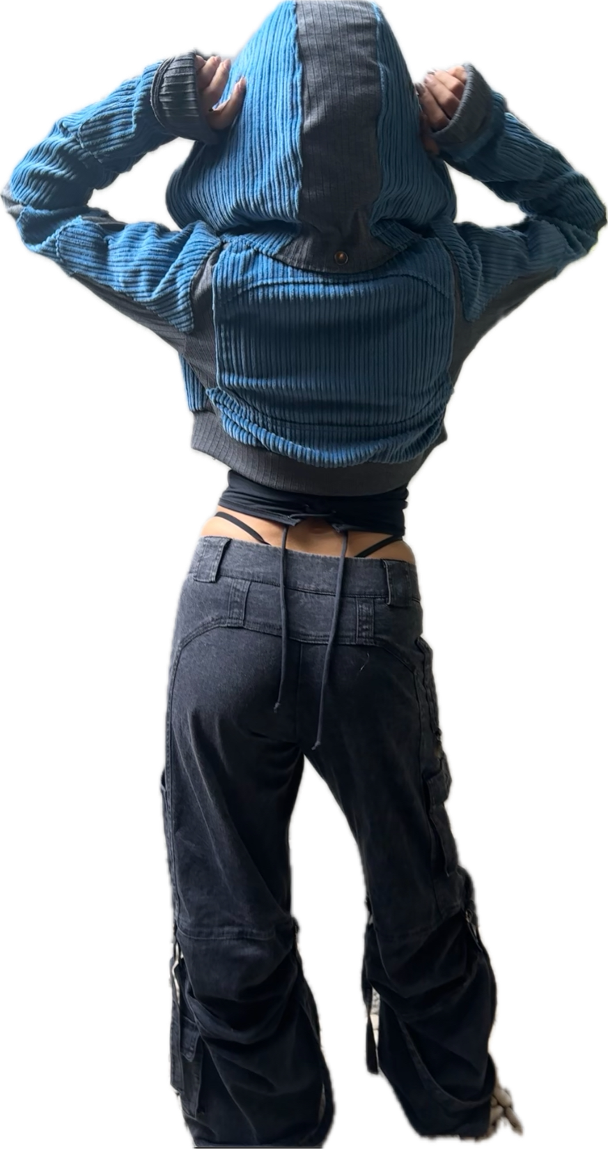 Freq G Hooded Crop Jacket CORDUROY