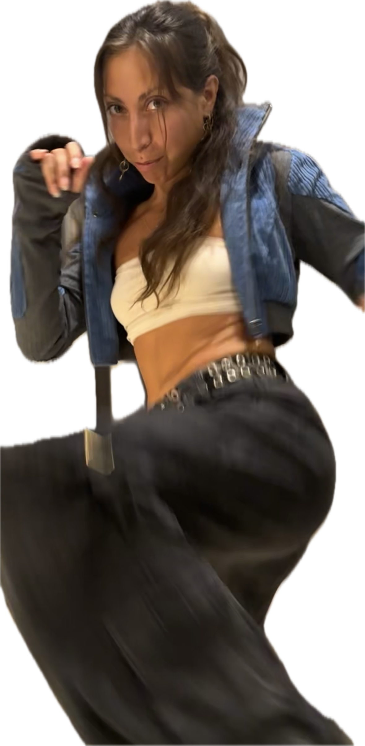 Freq G Hooded Crop Jacket CORDUROY