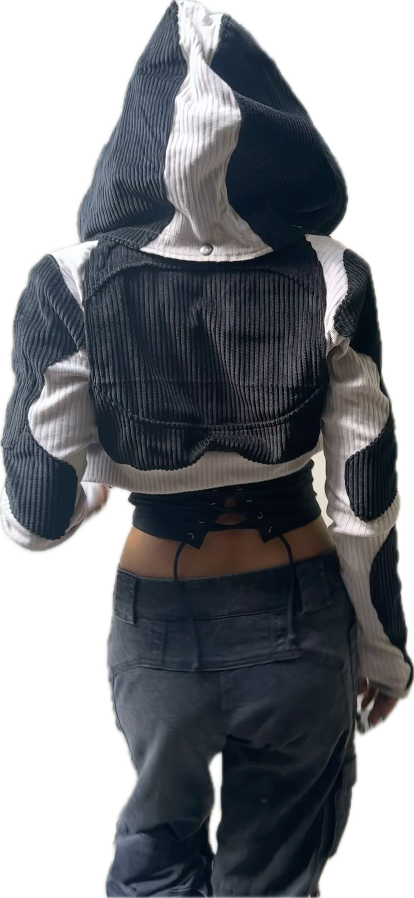 Freq G Hooded Crop Jacket CORDUROY