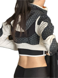 Freq G Hooded Crop Jacket with Flower of Life