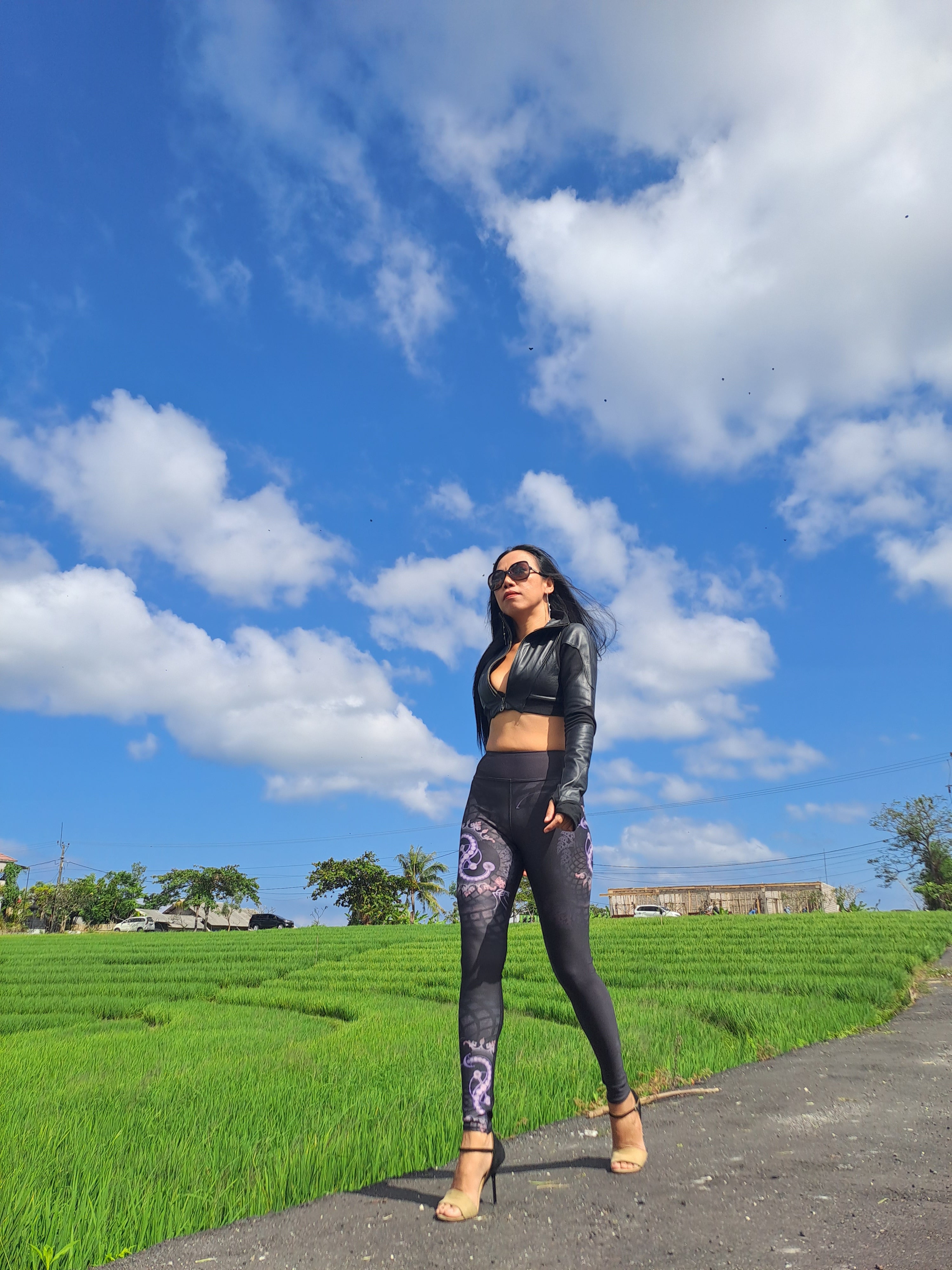 Freq G Hooded Crop Jacket - Leather