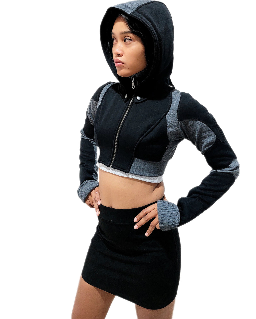 Freq G Hooded Crop Jacket