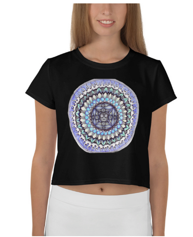 All-Over Print Crop Tee with Color Wheel