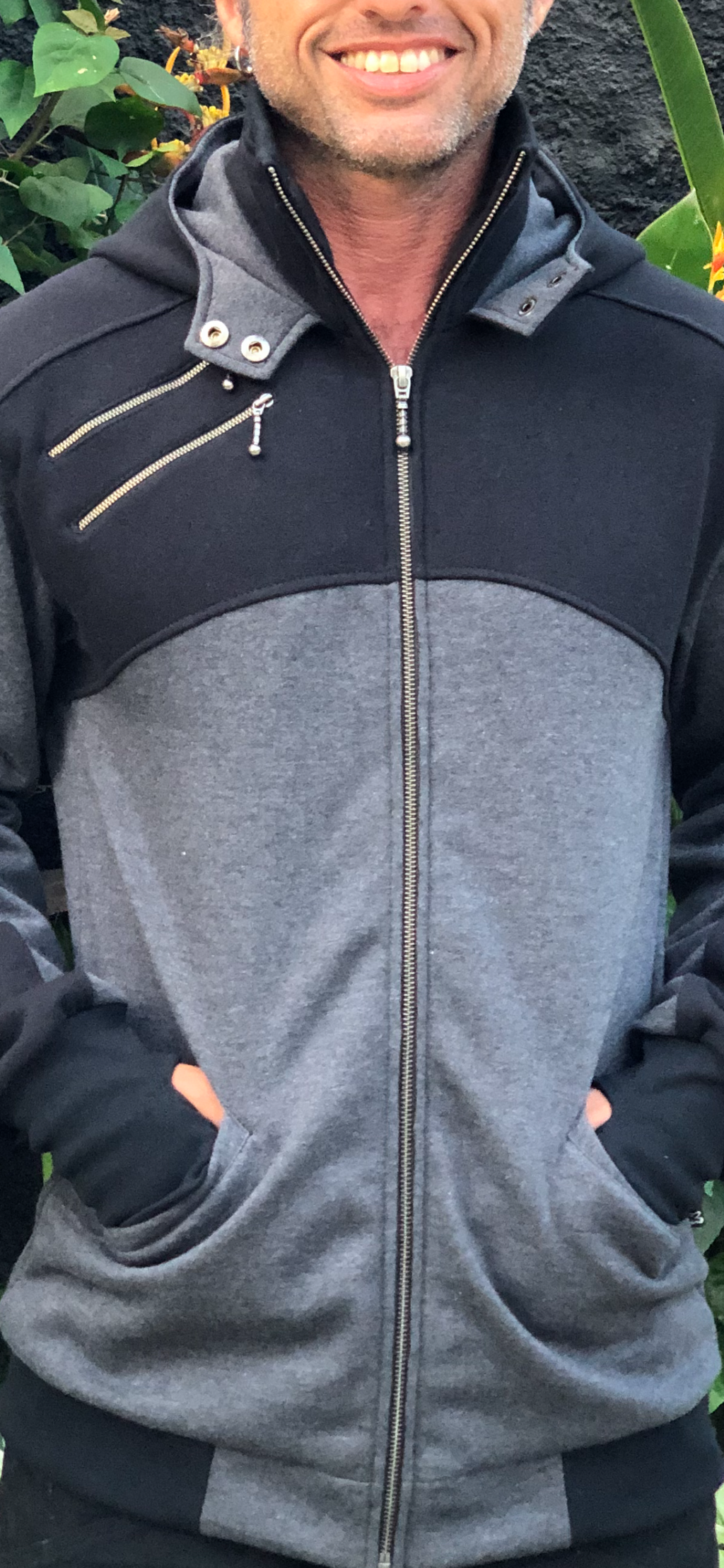 Hive Hoodie 2 tone - Black/Heather Charcoal